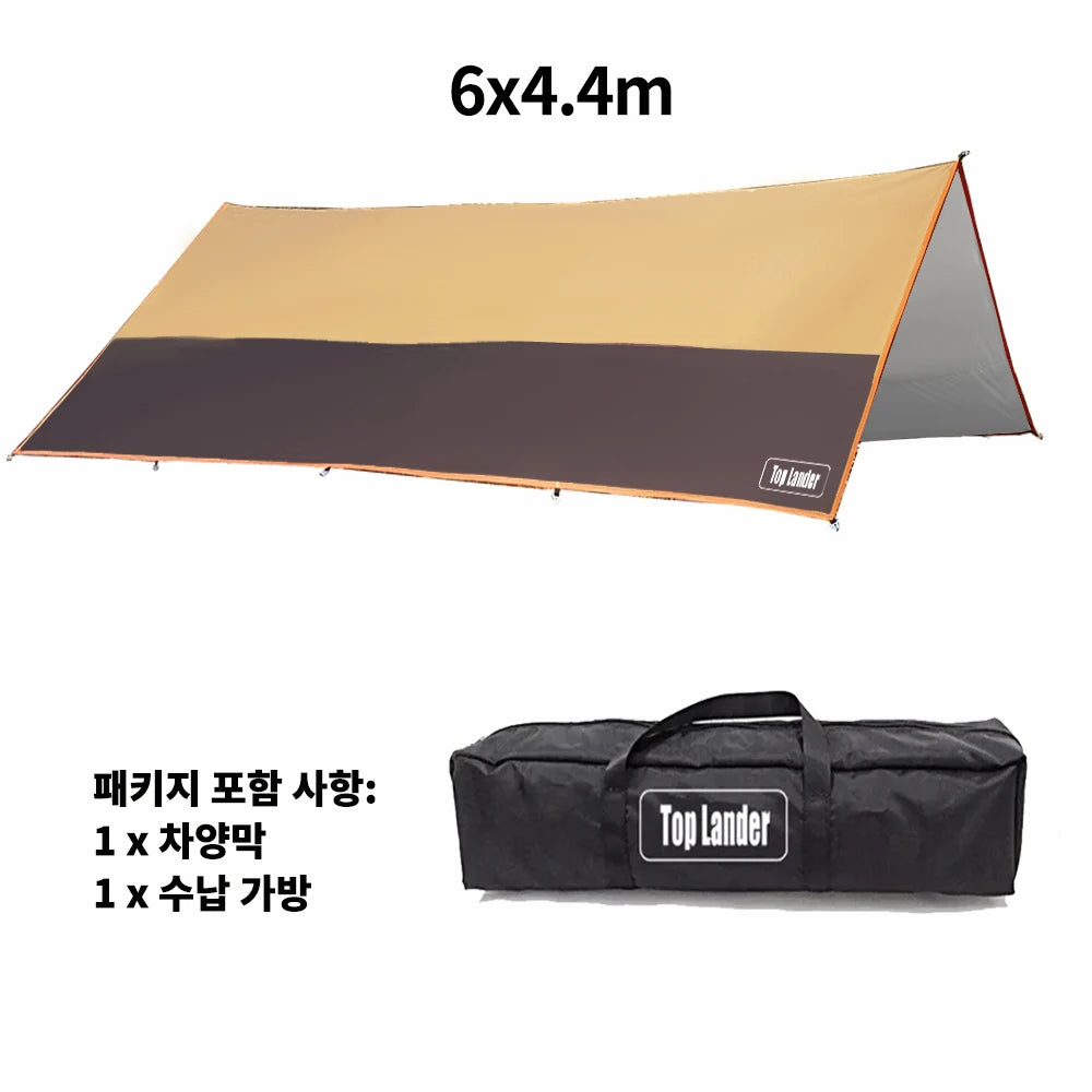 Oxford Large Waterproof Tarp 4x6m Sun Shelter Outdoor Tent