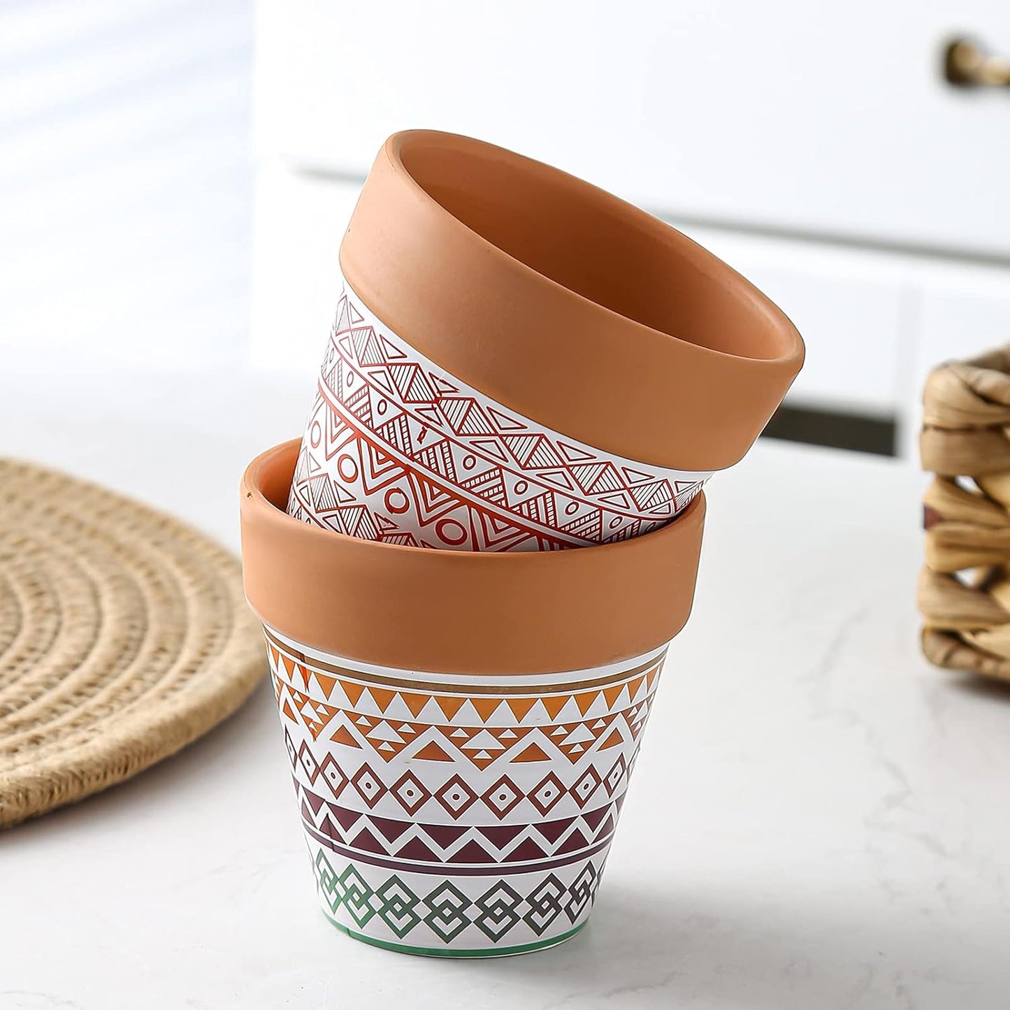 Pots Terracotta Succulent Mini Planter Garden with Drainage Cactus Nursery (Clay Pot-2)