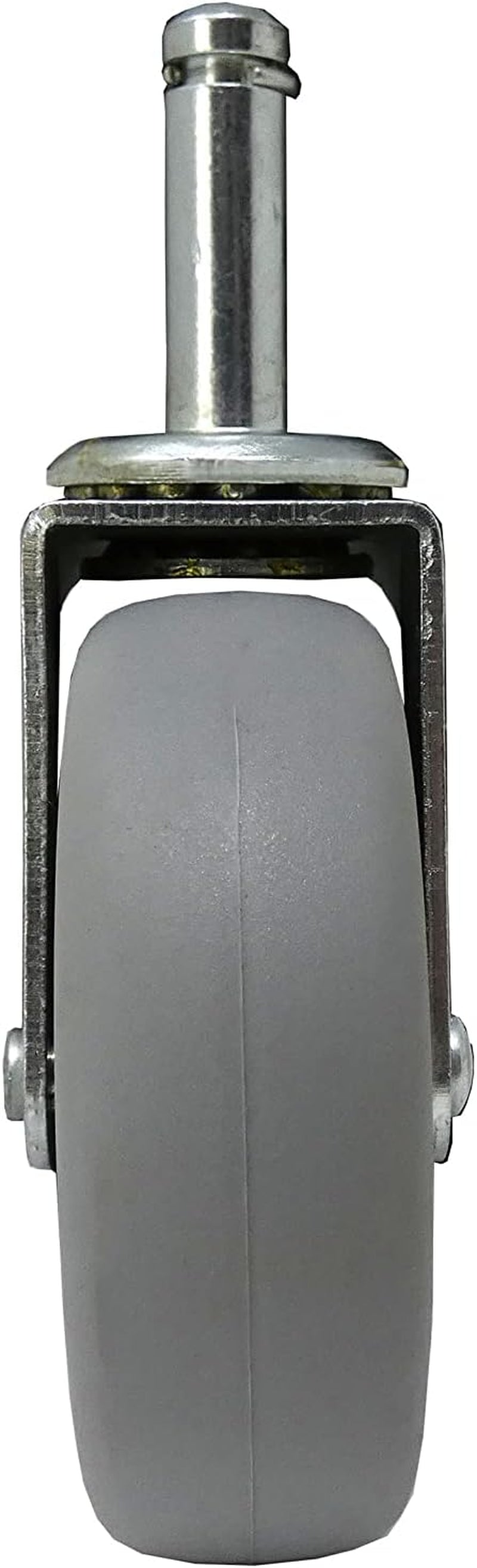 9807 3-Inch Swivel Stem Caster, Rubber Wheel, 7/16-Inch Stem Diameter, 175-Lb Load Capacity