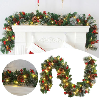 1.8/2.7M Festival Decoration Rattan Festival Garland Red Berrys Branches Stylish DIY Wreath Party Decoration Home Wall Door