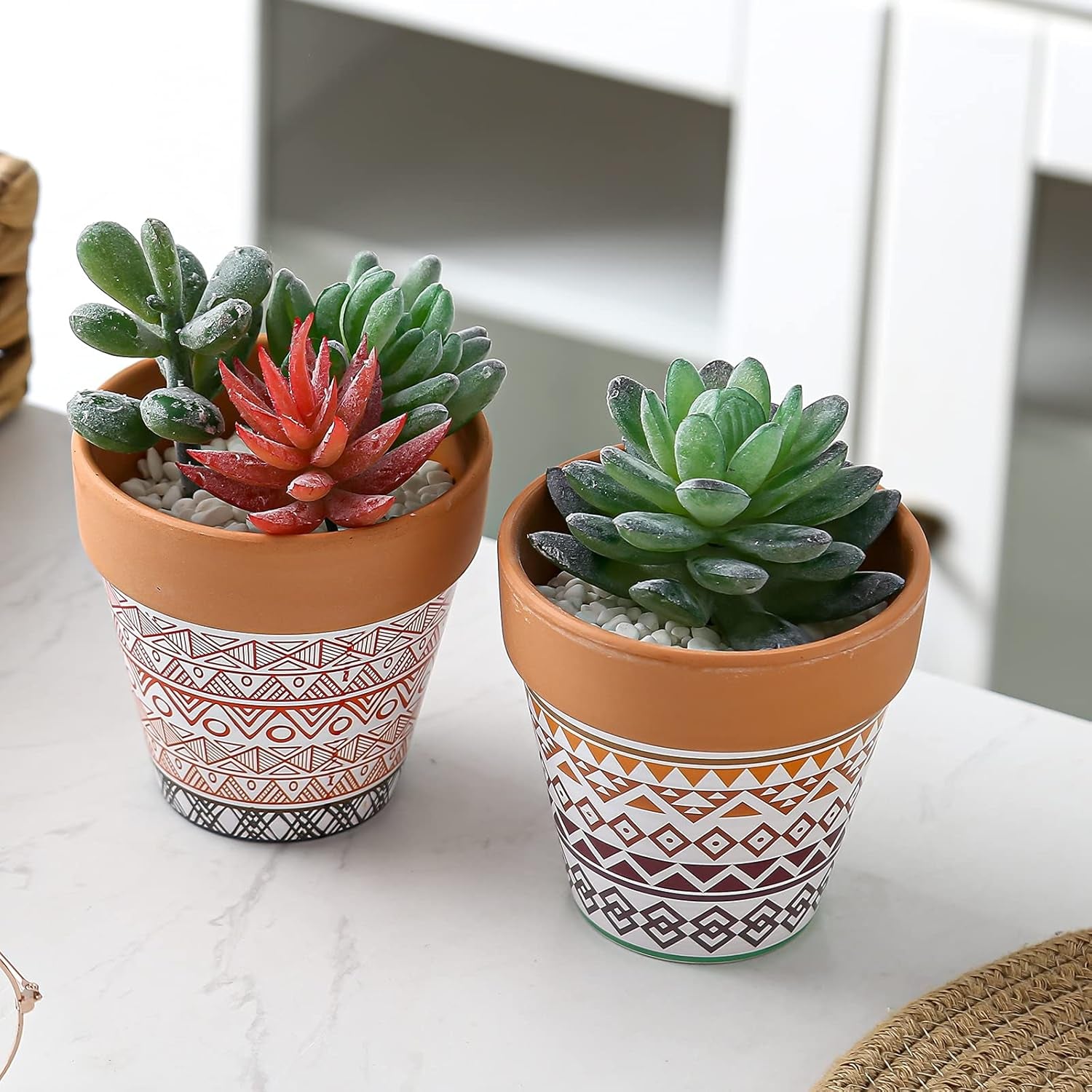 Pots Terracotta Succulent Mini Planter Garden with Drainage Cactus Nursery (Clay Pot-2)