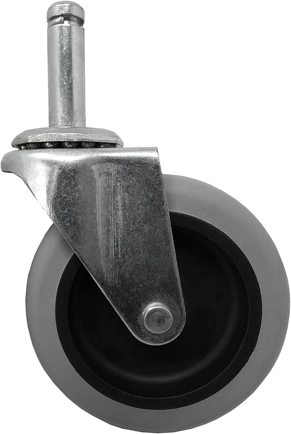 9807 3-Inch Swivel Stem Caster, Rubber Wheel, 7/16-Inch Stem Diameter, 175-Lb Load Capacity