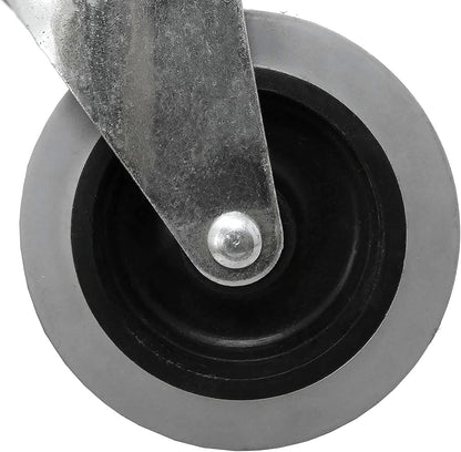 9807 3-Inch Swivel Stem Caster, Rubber Wheel, 7/16-Inch Stem Diameter, 175-Lb Load Capacity