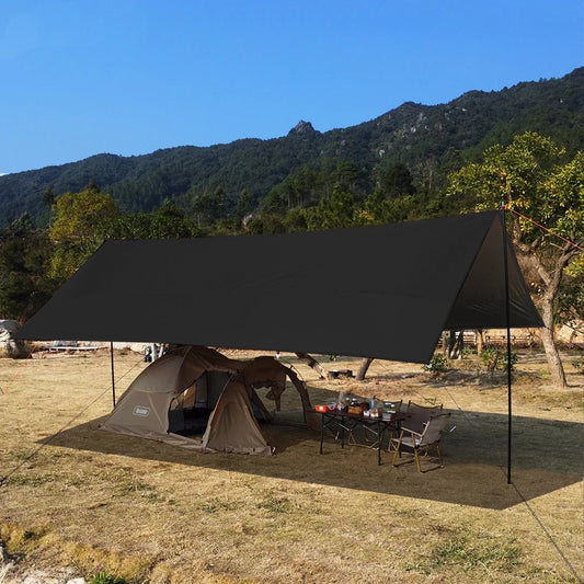 Oxford Large Waterproof Tarp 4x6m Sun Shelter Outdoor Tent