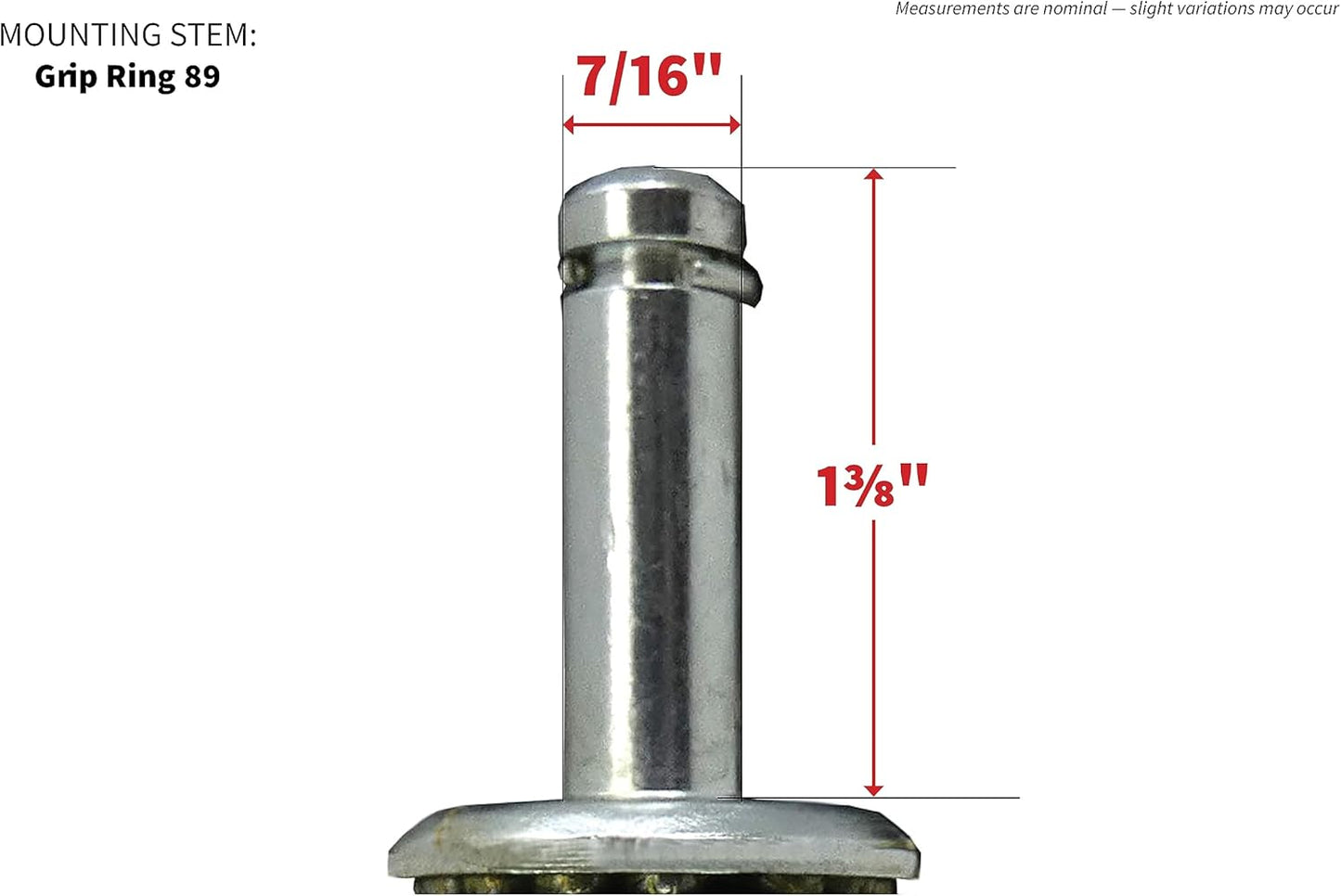 9807 3-Inch Swivel Stem Caster, Rubber Wheel, 7/16-Inch Stem Diameter, 175-Lb Load Capacity