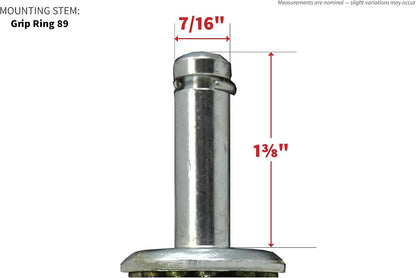 9807 3-Inch Swivel Stem Caster, Rubber Wheel, 7/16-Inch Stem Diameter, 175-Lb Load Capacity