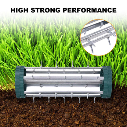 Rolling Garden Lawn Aerator Roller Home Grass Steel Handle