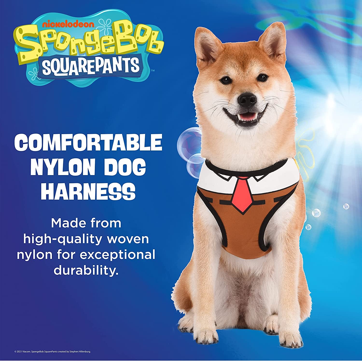 Spongebob Squarepants for Pets Dog Harness, Large | Large Dog Harness for Pets | Soft and Comfortable Dog Harness, Officially Licensed by  | Spongebob Dog Apparel & Accessories