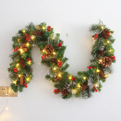 1.8/2.7M Festival Decoration Rattan Festival Garland Red Berrys Branches Stylish DIY Wreath Party Decoration Home Wall Door