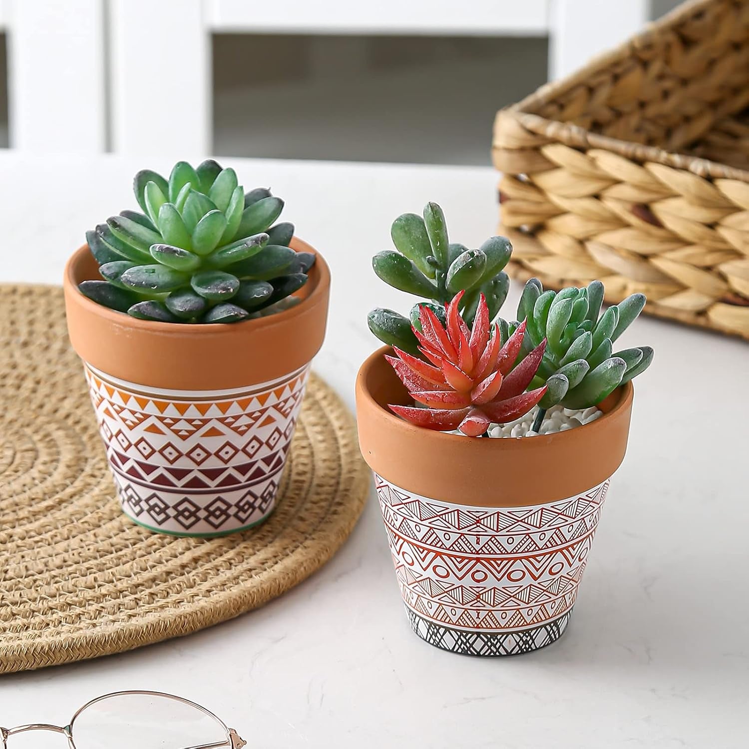 Pots Terracotta Succulent Mini Planter Garden with Drainage Cactus Nursery (Clay Pot-2)